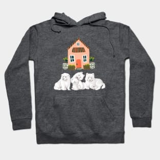 Samoyed Dogs Home Sweet Home Hoodie